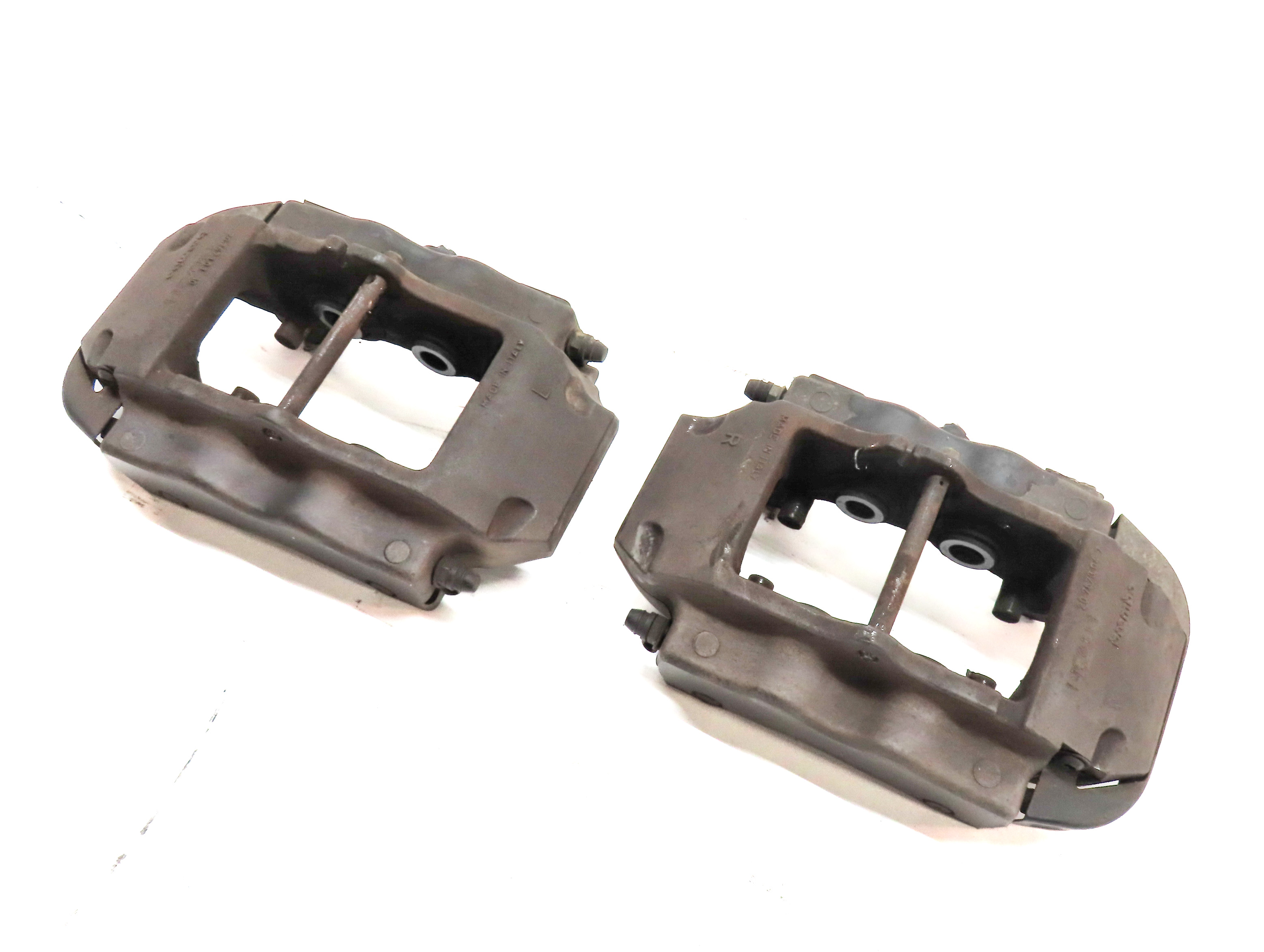 04-15 VW TOUAREG AUDI Q7 4L REAR LEFT & RIGHT ABS DISC BRAKE CALIPER SET2 BREMBO — exact item pictured
